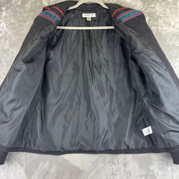 Coldwater Creek Beaded Boho Jacket Women's‎ 12 Black Open Blazer 90s Funky(1348) - Picture 5 of 13